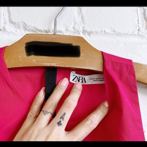 Zara Hot Pink Asymmetrical Peplum Blouse - Picture 3 of 4